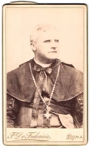 Fotografie F. De Federicis, Roma, Piazza S. Pietro 37, Arnold zur Lippe-Weissenfels, Domkapitular am Wiener Stephansdom