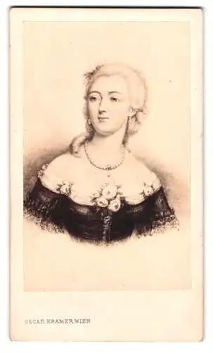 Fotografie Oscar Kramer, Wien, Rothenthurmstr. 23, Portrait Marie Jeanne Comtesse du Barry
