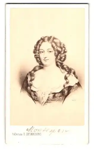 Fotografie E. Desmaisons, Paris, Rue des Grands Augustins 5, Portrait Madame de Montespan, Mätresse von Ludwig XIV