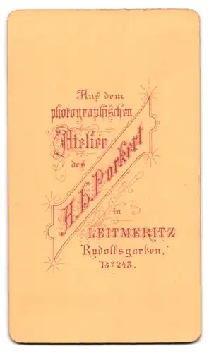 Fotografie H. Porkert, Leitmeritz, Rudolfsgarten 243, Mann mit schmaler Brille und wenig Haar