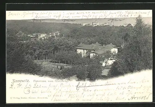 AK Zinnowitz, Panoramablick vom Glienberg