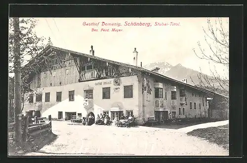 AK Schönberg, Gasthof Domanig von F. Mayer