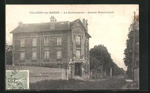 AK Villiers-sur-Marne, La Gendarmerie, Avenue Montrichard