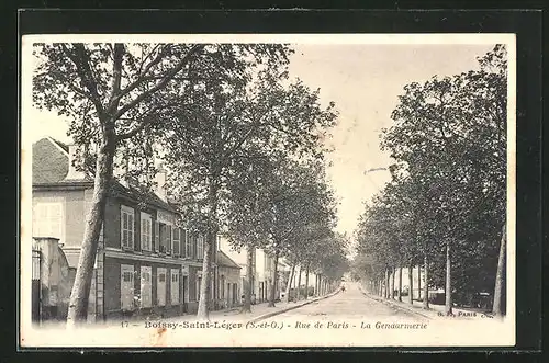 AK Boissy-Saint-Leger, Rue de Paris, la Gendarmerie