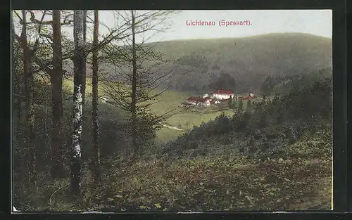 AK Lichtenau /Spessart, Blick zum Gasthaus Hochspessart