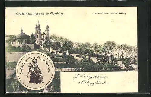 AK Würzburg, Wallfahrtskirche mit Stationsweg