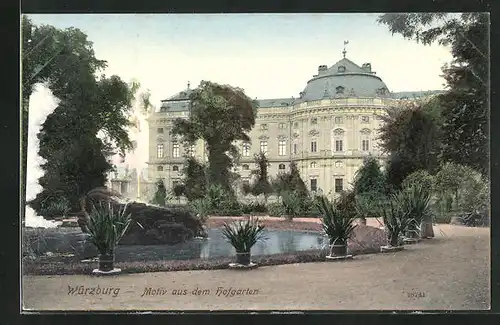 AK Würzburg, Motiv aus dem Hofgarten
