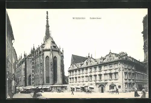 AK Würzburg, Blick zum Falkenhaus