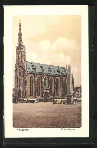 AK Würzburg, Obelisk an der Marienkapelle