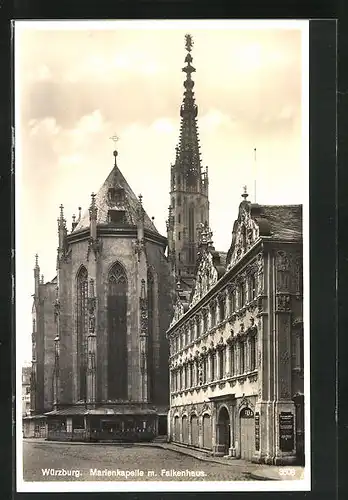 AK Würzburg, Marienkapelle mit Falkenhaus