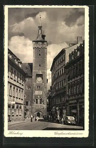 AK Würzburg, Blick zum Garfeneckhardturm