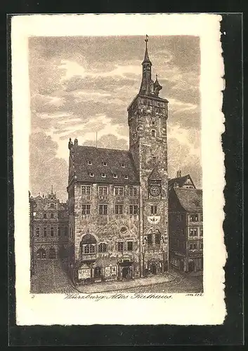 AK Würzburg, altes Rathaus