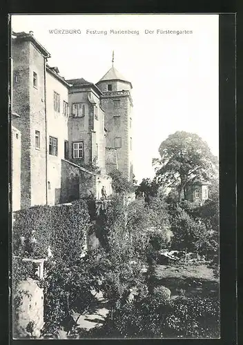 AK Würzburg, Festung Marienberg mit Fürstengarten