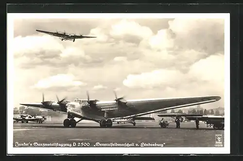 AK Junker's Ganzmetallflugzeug D 2500 Generalfeldmarschall v. Hindenburg