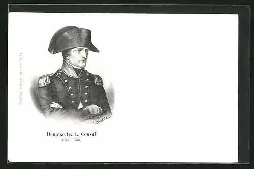 Künstler-AK Portrait Bonaparte, I. Consul