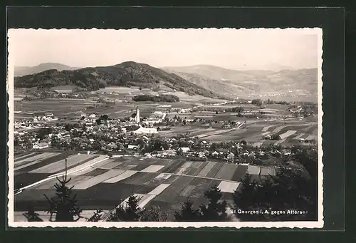 AK St. Georgen i.A., Panorama gegen Attersee