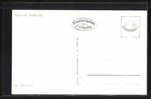 AK Kloster Andechs, Ansicht vom Feld aus