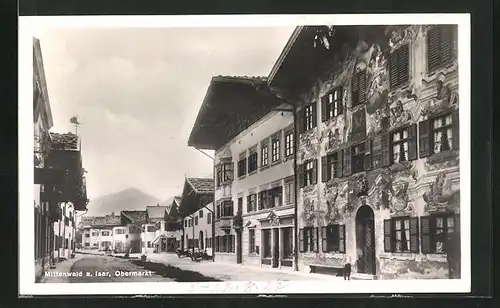 AK Mittenwald a. Isar, auf dem Obermarkt