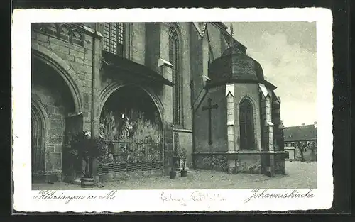 AK Kitzingen a. M., Partie an der Johanniskirche