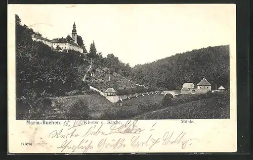 AK Maria-Buchen, Kloster, Kirche und Mühle