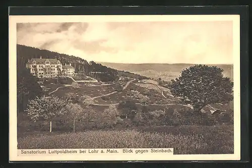 AK Lohr am Main, Blick auf das Sanatorium Luitpoldheim, Blick gegen Steinbach