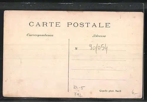 AK Rueil, Vie prise de la Rue G. Baudin, Inondation 1910