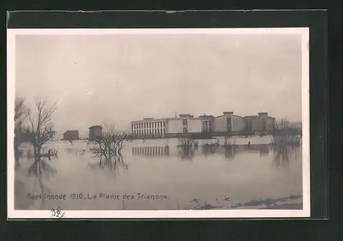 AK Rueil, la Plaine des Trianons, Inondé 1910