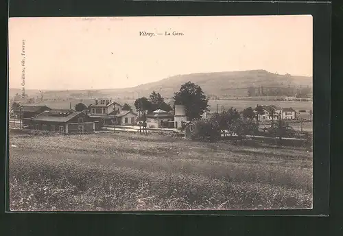 AK Vitrey, Vue générale et la Gare