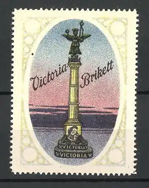 Reklamemarke Victoria Brikett, Ansicht der Victoria-Säule