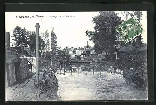 AK Montceau-les-Mines, Barrage sur la Bourbince