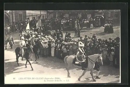 AK Cluny, les Fetes 1910, le Premier Echevin