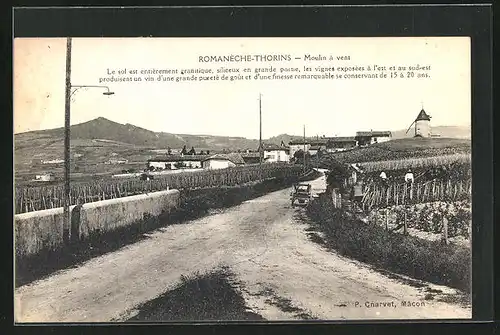 AK Romanéche-Thorins, Moulin à vent