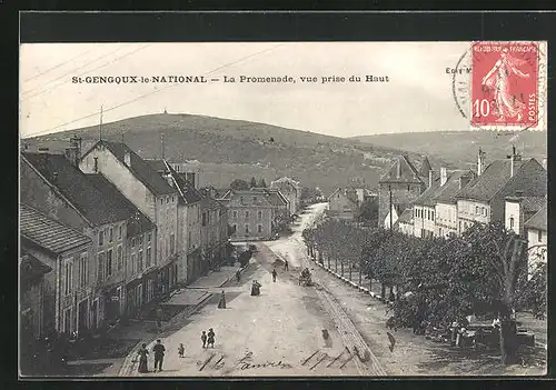 AK Saint-Gengoux-le-National, la Promenade, vue prise du Haut