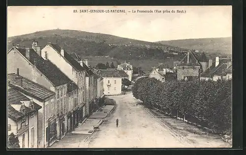 AK Saint-Gengoux-le-National, la Promenade, vue prise du Haut