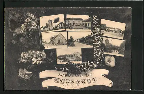 AK Marsangy, verschiedene Ortsansichten