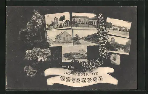 AK Marsangy, verschiedene Ortsansichten