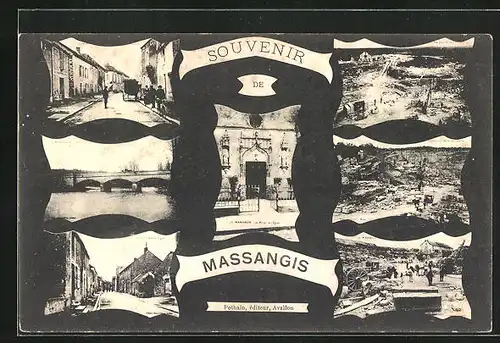 AK Massangis, verschiedene Ortsansichten