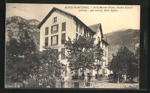 AK Saint-Martin-Vésubie, Station Estivale, Hotel Régina