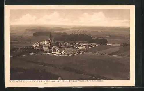 AK St. Ottilien, Panorama vom Zeppelinluftschiff gesehen