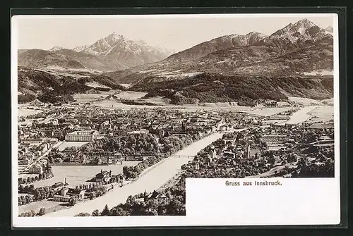 AK Fritz Gratl: Innsbruck, Teilansicht