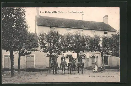 AK Outarville, La Gendarmerie, Berittene Gendarmen