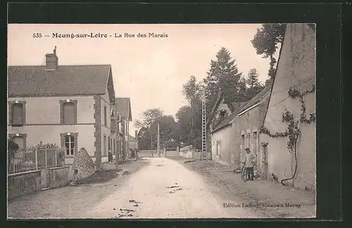 AK Meung-sur-Loire, La Rue des Marais