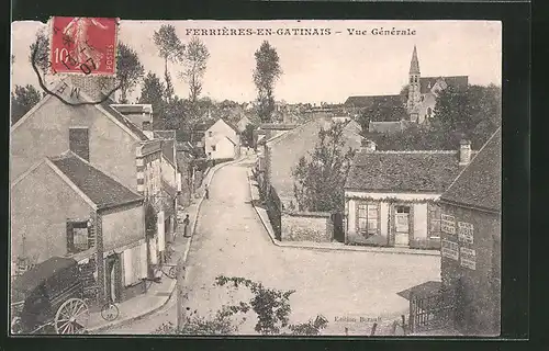 AK Ferrières-en-Gatinais, Vue Générale, Strassenpartie aus der Vogelschau