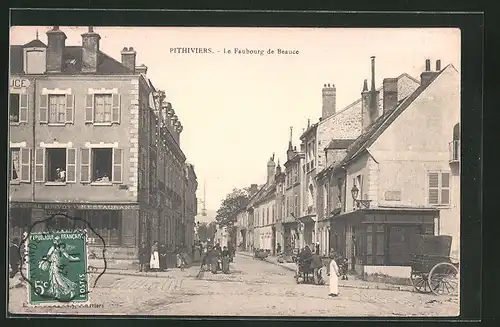 AK Pithiviers, Le Faubourg de Beauce