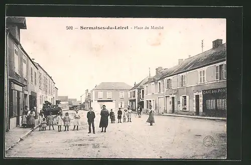 AK Sermaises-du-Loiret, Place du Marché