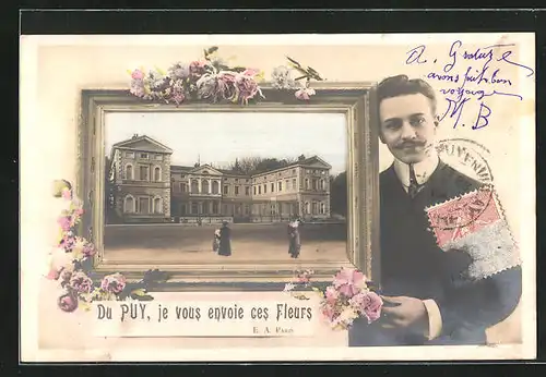 AK Le Puy, Ortspartie mit Spaziergängern