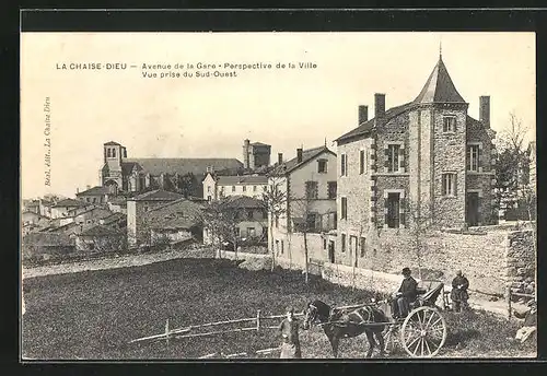 AK La Chaise-Dieu, Avenue de la Gare