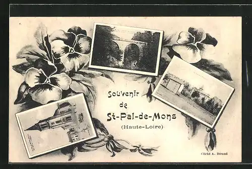 AK St-Pal-de-Mons, L`Eglise, Ortspartie