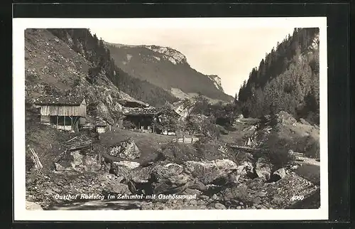 AK Ginzling, Gasthof Karlsteg im Zemmtal mit Gschösswand