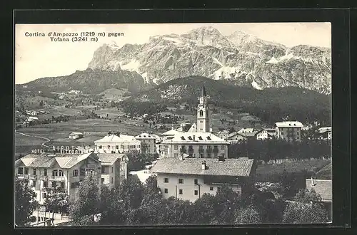 AK Cortina d`Ampezzo, Hotel Vittoria am Fusse des Berges Tofana
